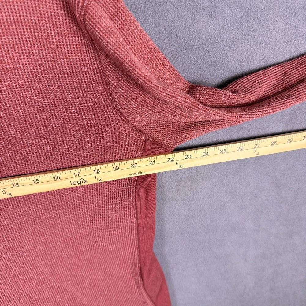 Lucky Brand Mens Strong Boy Thermal Waffle Knit Long Sleeve Shirt L Red Skate - Picture 5 of 7